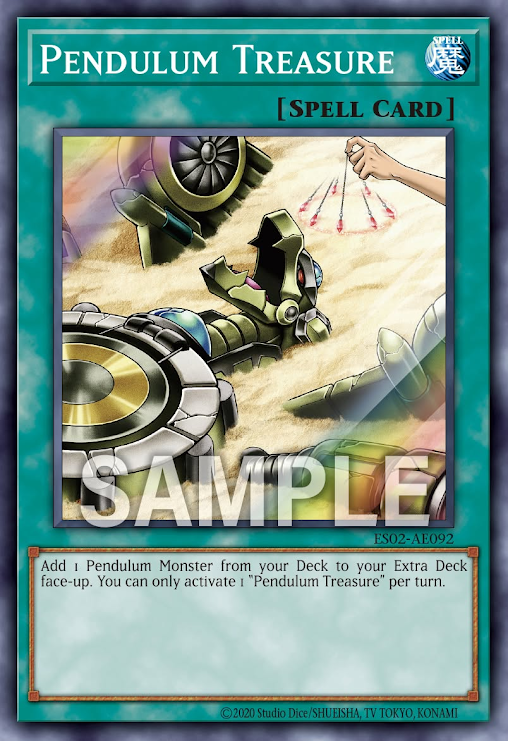 [遊戲王亞英] ES02-AE092 / 擺盪寶藏 / ペンデュラム·トレジャー / Pendulum Treasure / SR