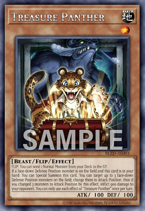 [遊戲王亞英] BLZD-AE093 / 寶藏豹 / Treasure Panther / R