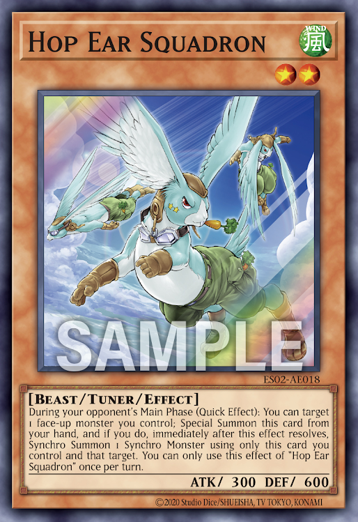 [遊戲王亞英] ES02-AE018 / 躍空垂耳兔飛行隊 / ホップ・イヤー飛行隊 / Hop Ear Squadron / SR