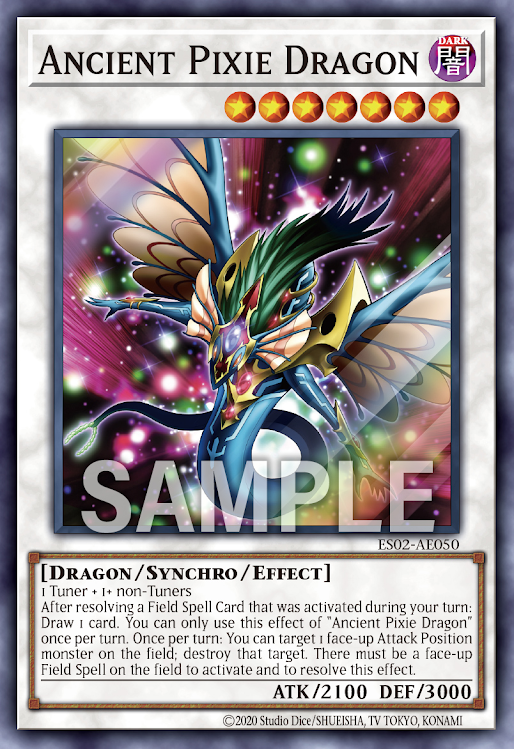 [遊戲王亞英] ES02-AE050 / 妖精龍 古代妖 / 妖精竜 エンシェント / Ancient Pixie Dragon / SR
