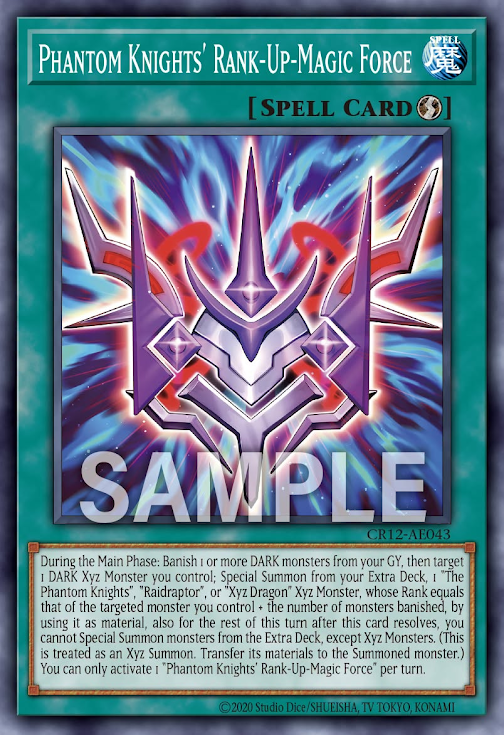 [遊戲王亞英] CR12-AE043 / RUM 幻影之力 / RUM-ファントム·フォース / Phantom Knights' Rank-Up-Magic Force / N