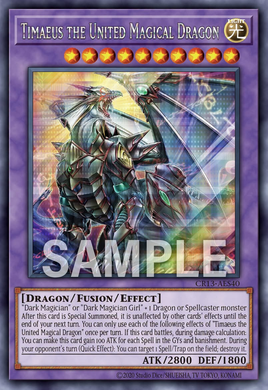 [遊戲王亞英] CR13-AES40 / 合體魔龍迪馬歐斯 / 合体魔竜ティマイオス / Timaeus the United Magical Dragon / SER