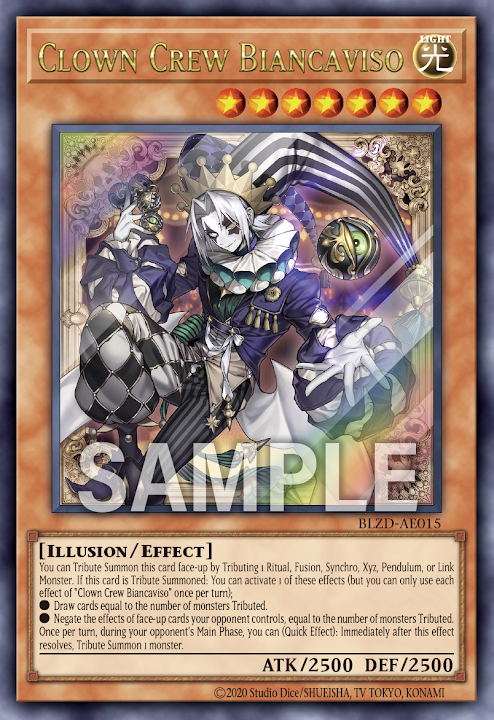 [遊戲王亞英] BLZD-AE015 / 小丑劇團 白臉 / 道化の一座 ホワイトフェイス / Clown Crew Biancaviso / UR