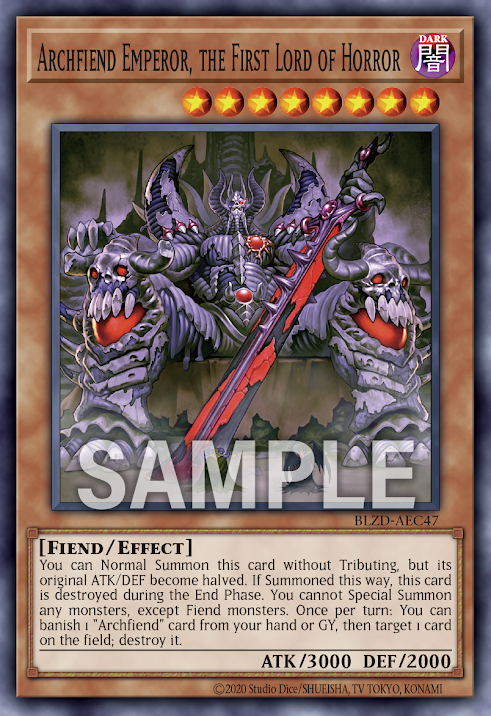[遊戲王亞英] BLZD-AEC47 / 戰栗的凶皇 始祖惡魔 / Archfiend Emperor, the First Lord of Horror / N