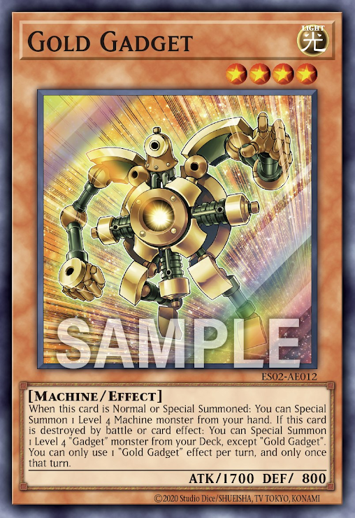 [遊戲王亞英] ES02-AE012 / 金色齒輪 / ゴールド·ガジェット / Gold Gadget / SR
