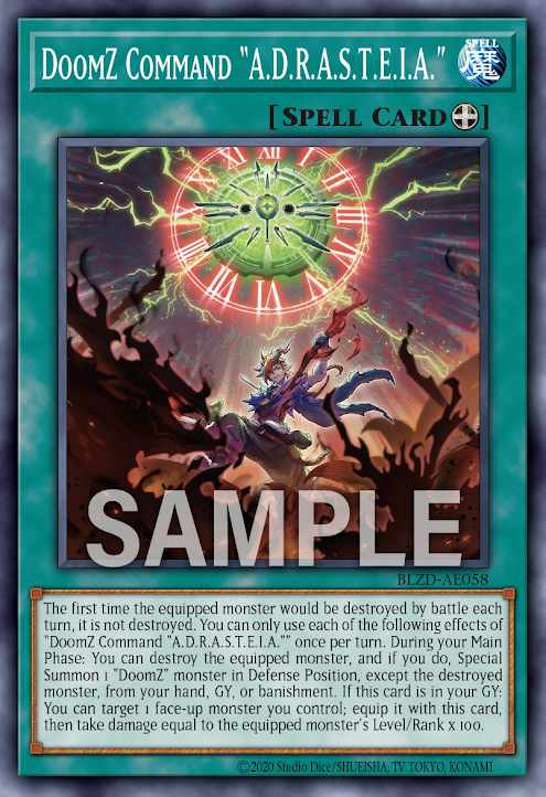 [遊戲王亞英] BLZD-AE058 / 終刻反轉『A.D.R.A.S.T.E.I.A.』 / 終刻反転『A.D.R.A.S.T.E.I.A.』/ DoomZ Command "A.D.R.A.S.T.E.I.A."  / N