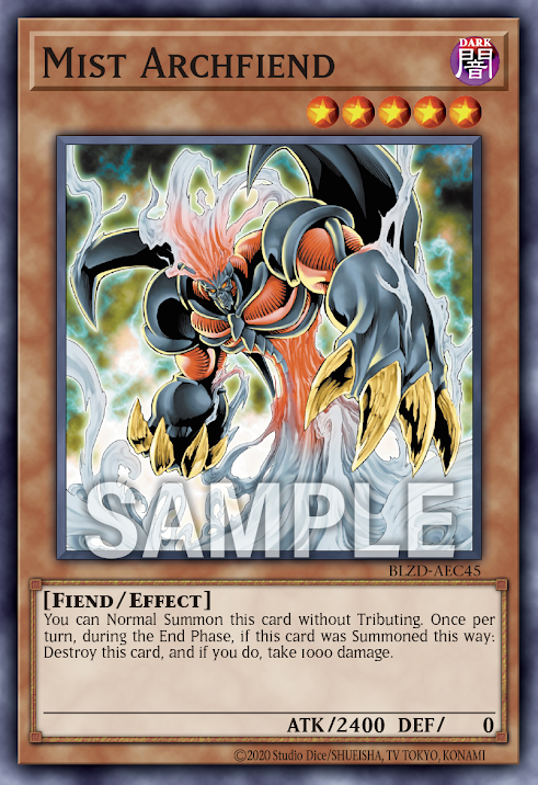 [遊戲王亞英] BLZD-AEC45 / 迷霧惡魔 / Mist Archfiend / N