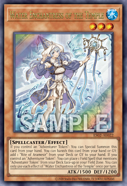 [遊戲王亞英] ES02-AE022 / 聖殿的遣水使 / 聖殿の水遣い / Water Enchantress of the Temple / UR
