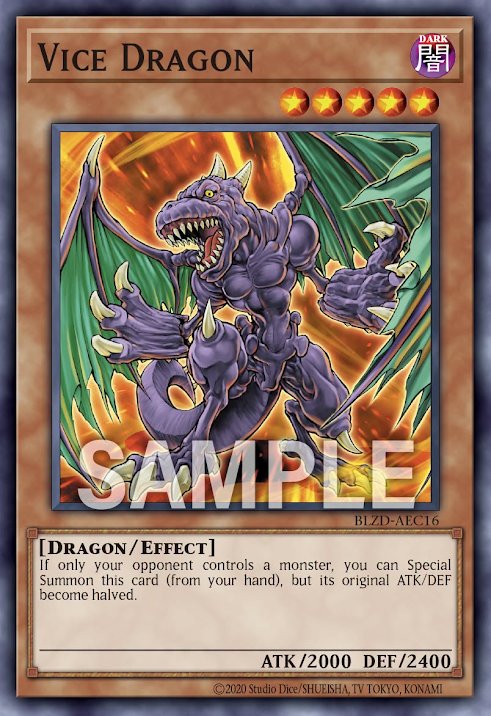 [遊戲王亞英] BLZD-AEC16 / 惡龍 / Vice Dragon / N