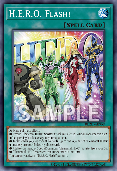 [遊戲王亞英] BLZD-AE068 / H・E・R・O 閃光！ / H・E・R・O フラッシュ！/ H.E.R.O. Flash! / N