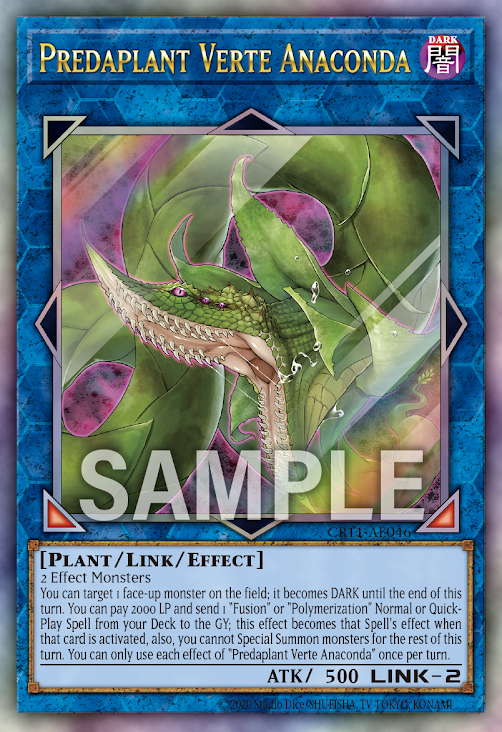 [遊戲王亞英] 捕食植物 佛得角蟒蛇 / 捕食植物ヴェルテ·アナコンダ / Predaplant Verte Anaconda