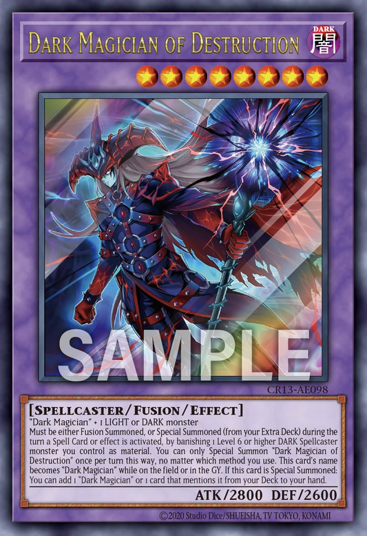 [遊戲王亞英] CR13-AE098 / 毀滅的黑魔術師 / 滅びの黒魔術師 / Dark Magician of Destruction / UR