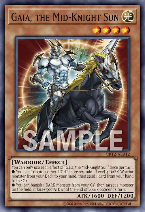 [遊戲王亞英] CR12-AE012 / 白夜的騎士 蓋亞 / 白夜の騎士 ガイア / Gaia, the Mid-Knight Sun / N