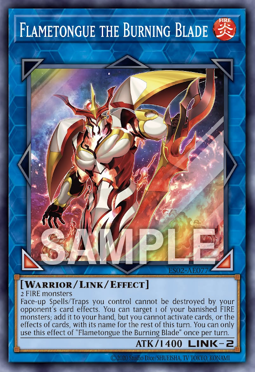 [遊戲王亞英] ES02-AE077 / 炎魔刃弗蘭姆坦 / 炎魔刃フレイムタン / Flametongue the Burning Blade / SR
