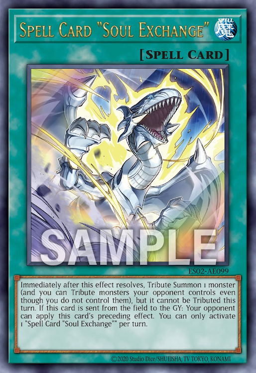 [遊戲王亞英] ES02-AE099 / 魔法卡「靈魂交換」/マジックカード「クロス・ソウル」/Spell Card "Soul Exchange" / UR