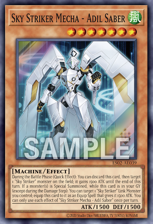 [遊戲王亞英] ES02-AE039 / 閃刀機 阿迪爾劍士 / 閃刀機-アディルセイバー / Sky Striker Mecha - Adhilsaber / SR