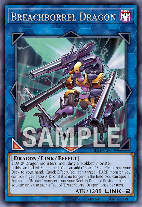 [遊戲王亞英] BLZD-AE049 / 後膛槍管龍 / ブリーチヴァレル・ドラゴン / Breachborrel Dragon / R