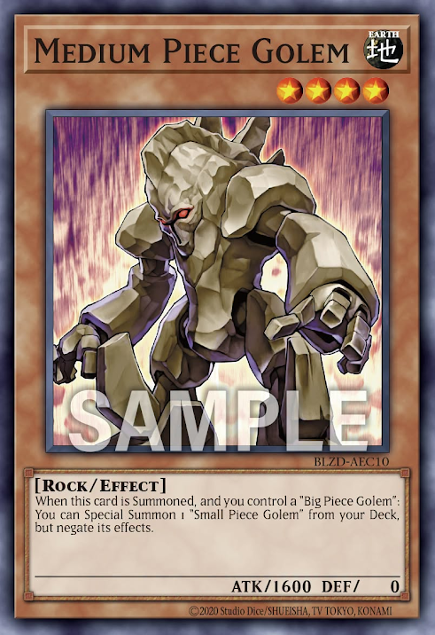 [遊戲王亞英] BLZD-AEC10 / 中塊石魔  / Medium Piece Golem / N