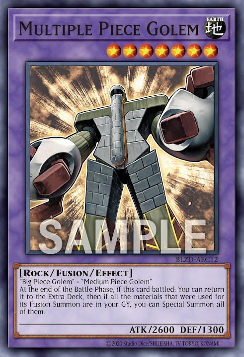 [遊戲王亞英] BLZD-AEC12 / 多塊石魔 /Multiple Piece Golem / N