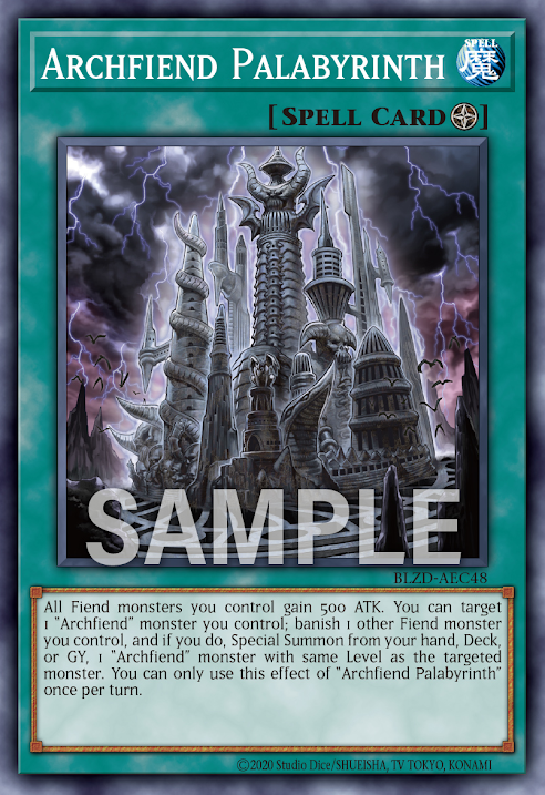 [遊戲王亞英] BLZD-AEC48 / 伏魔殿-惡魔的迷宮 / Archfiend Palabyrinth / N