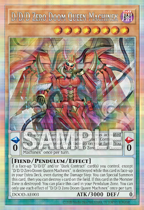[遊戲王亞英] DDD零死王 零降神 / DDD零死王ゼロ・マキナ/ D/D/D Zero Doom Queen Machinex