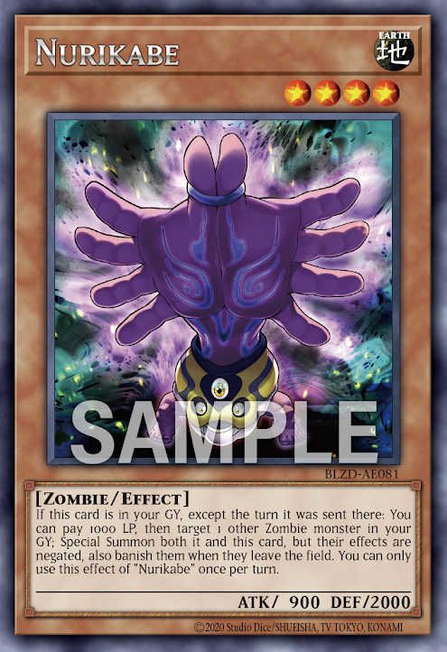 [遊戲王亞英] BLZD-AE081 / 妖魔塗壁 / Nurikabe / R