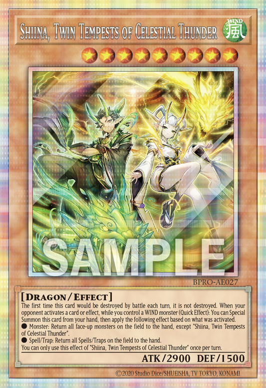 [遊戲王亞英] 天雷的雙風神 希那 / 天雷ノ双風神 シーナ / Sheena the Twin Storm Deities of Divine Thunder