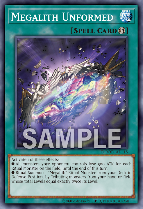 [遊戲王亞英] 巨石天使未成形 / メガリス·アンフォームド / Megalith Unformed