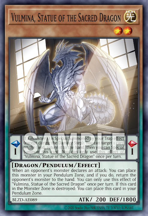 [遊戲王亞英] BLZD-AE089 / 聖龍伏路米納像 / 聖竜ヴルミナ像 / Vulmina, Statue of the Sacred Dragon / N