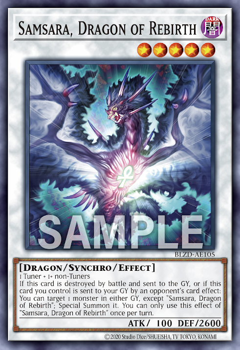 [遊戲王亞英] BLZD-AE105 / 轉生龍 輪迴 / Samsara, Dragon of Rebirth / N
