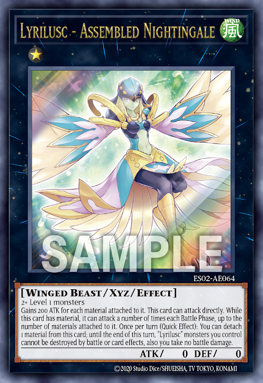 [遊戲王亞英] ES02-AE064 / LL獨行夜鶯 / LL-インディペンデント·ナイチンゲール / Lyrilusc - Independent Nightingale / UR