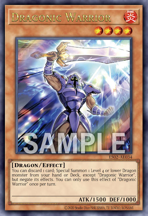 [遊戲王亞英] ES02-AE034 / 締結契約的龍之戰士 / 契約を結びし竜の戦士 / Dragonic Warrior / UR