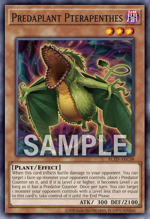 [遊戲王亞英] BLZD-AEC38 / 捕食植物豬籠草翼龍 / 捕食植物プテロペンテス / Predaplant Pterapenthes / N