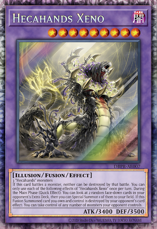 [遊戲王亞英] 百臂無形神 澤諾 / 見えざる神ゼノ / Hecahands Xeno
