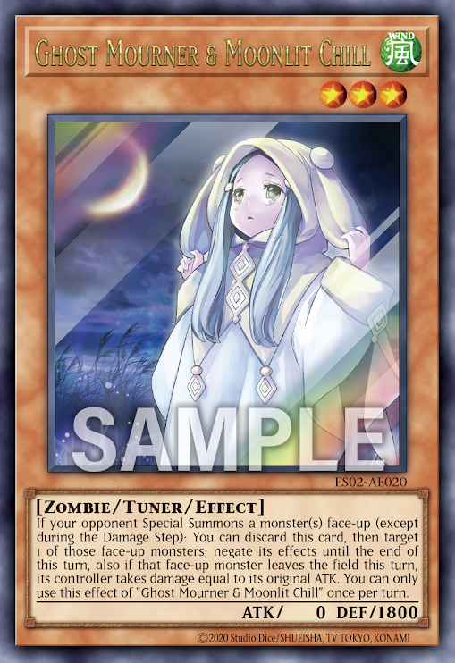 [遊戲王亞英] ES02-AE020 / 朔夜時雨 / 朔夜しぐれ / Ghost Mourner & Moonlit Chill / UR