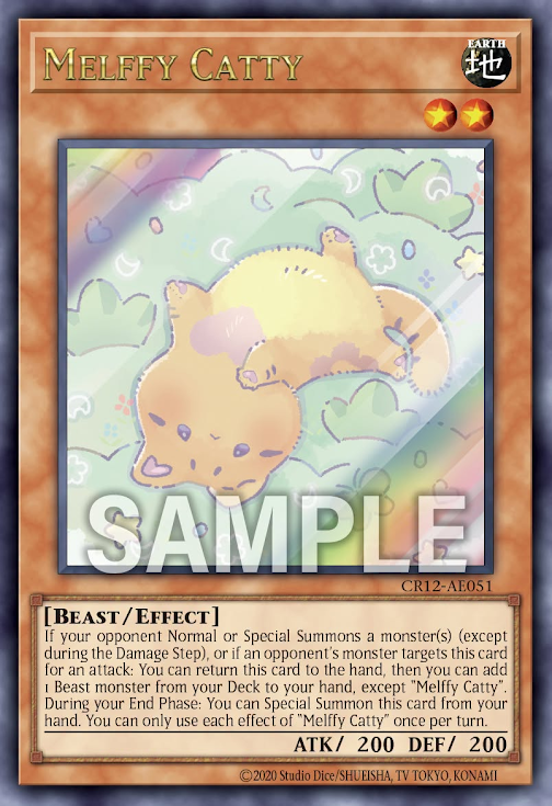 [遊戲王亞英] CR12-AE051 / 童話動物 小貓 / メルフィー·キャシィ / Melffy Catty / UR