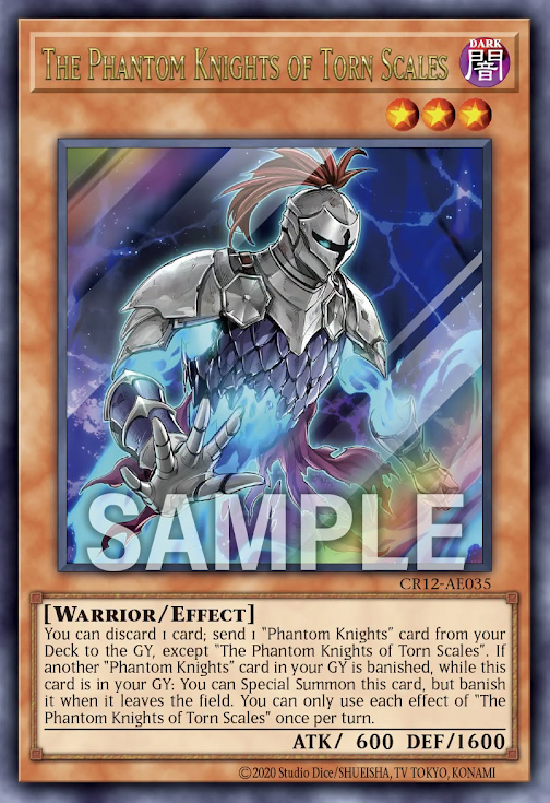 [遊戲王亞英] CR12-AE035 / 幻影騎士團 裂鱗甲 / 幻影騎士団ティアースケイル / The Phantom Knights of Torn Scales / UR