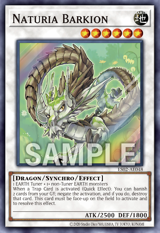 [遊戲王亞英] ES02-AE048 / 自然神龍 / ナチュル·パルキオン / Naturia Barkion / SR