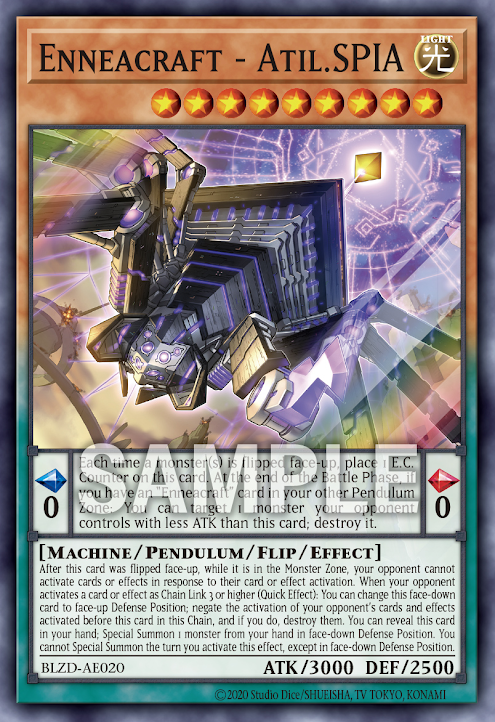 [遊戲王亞英] BLZD-AE020 / 糾罪巧－欲蛛Atilε.SPIA」/ 糾罪巧－Atilε.SPIA」/ Enneacraft - Atil.SPIA / SR