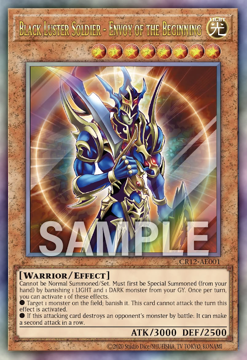 [遊戲王亞英] CR12-AE001 / 混沌士兵 開闢之使者 / カオス·ソルジャー -開闢の使者- / Black Luster Soldier - Envoy of the Beginning / UTR