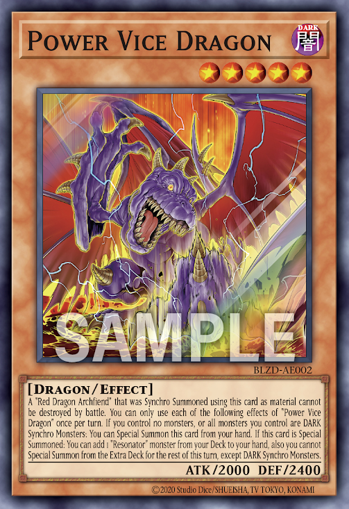 [遊戲王亞英] BLZD-AE002 / 力量惡龍 / パワー・バイス・ドラゴン / Power Vice Dragon / SR