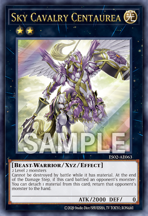 [遊戲王亞英]  ES02-AE063 / 神騎セイントレア / 神騎 聖人馬 /  Sky Cavalry Centaurea / UR