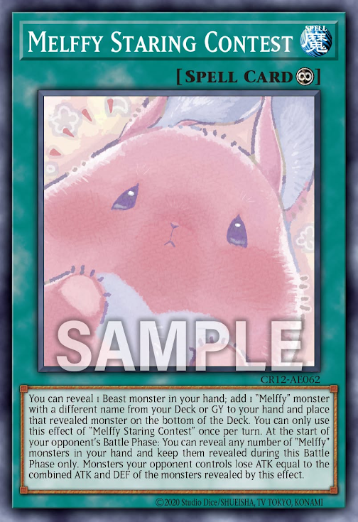 [遊戲王亞英] CR12-AE062 / 童話動物凝視比賽 / メルフィーとにらめっこ / Melffy Staring Contest / N