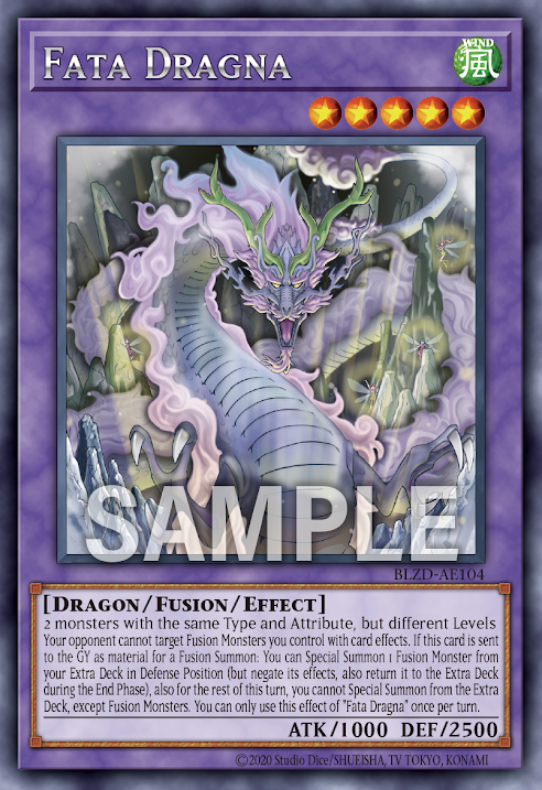 [遊戲王亞英] BLZD-AE104 / 複雜蜃景龍 / Fata Dragna / R