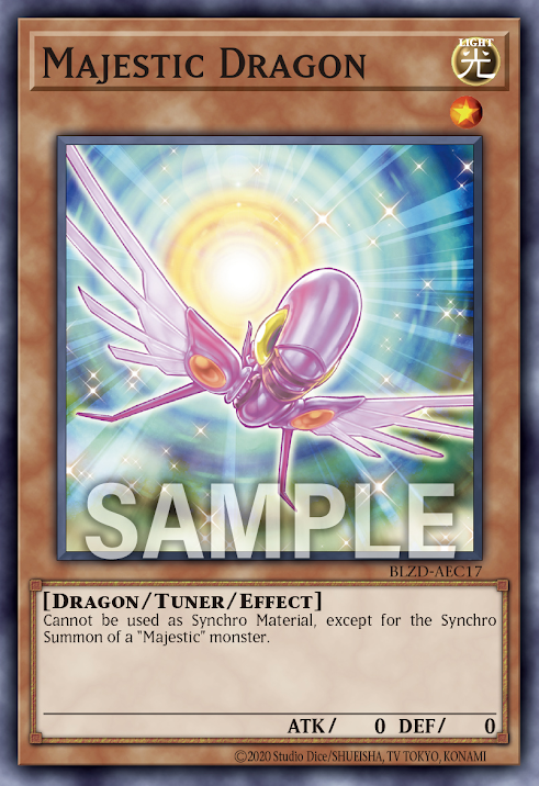 [遊戲王亞英] BLZD-AEC17 / 救世龍 / Majestic Dragon / N