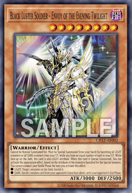 [遊戲王亞英] CR12-AE002 /  混沌士兵 宵闇之使者 / カオス·ソルジャー -宵闇の使者- / Black Luster Soldier - Envoy of the Evening Twilight / SR