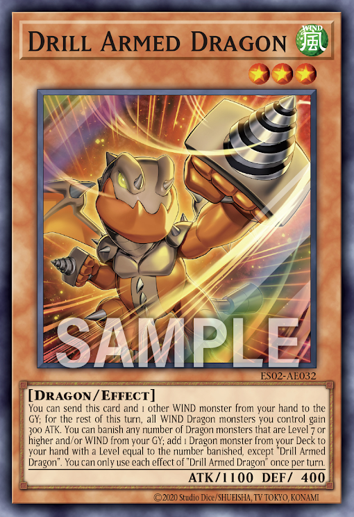 [遊戲王亞英] ES02-AE032 / 鑽頭武裝龍 / ドリル・アームド・ドラゴン / Drill Armed Dragon / SR