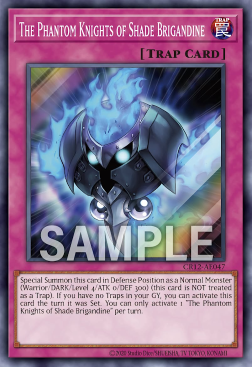[遊戲王亞英] CR12-AE047 / 幻影騎士團陰影鏈甲 / 幻影騎士団シェード·ブリガンダイン / The Phantom Knights of Shade Brigandine / SR