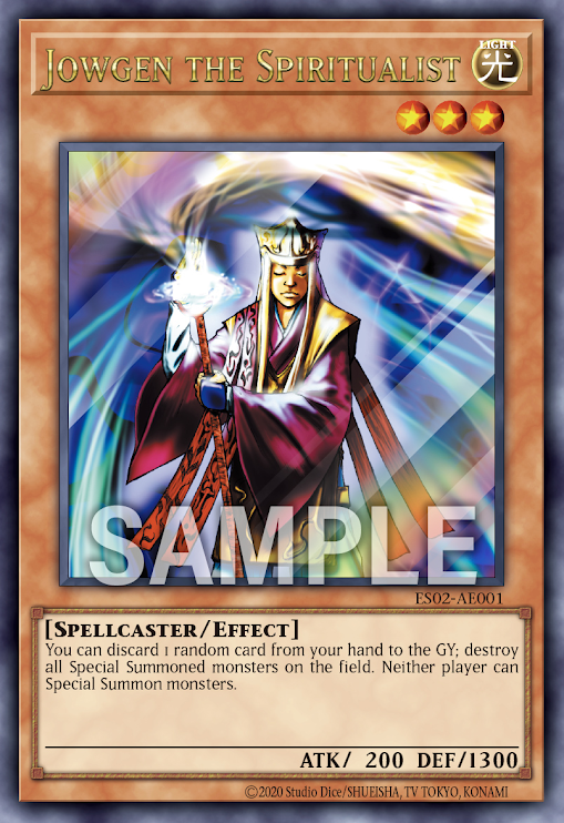 [遊戲王亞英] ES02-AE001 / 升靈術師 奘玄 / 昇霊術師 ジョウゲン / Jowgen the Spiritualist / UR