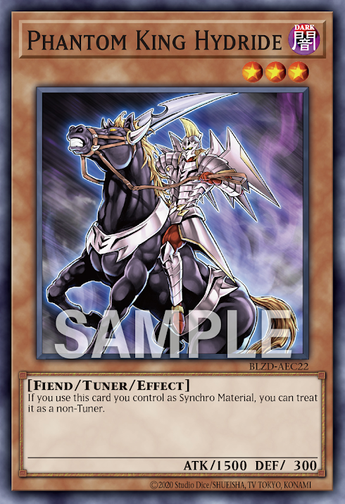 [遊戲王亞英] BLZD-AEC22 / 幻影王 幽騎 / 幻影王 ハイド・ライド / Phantom King Hydride / N
